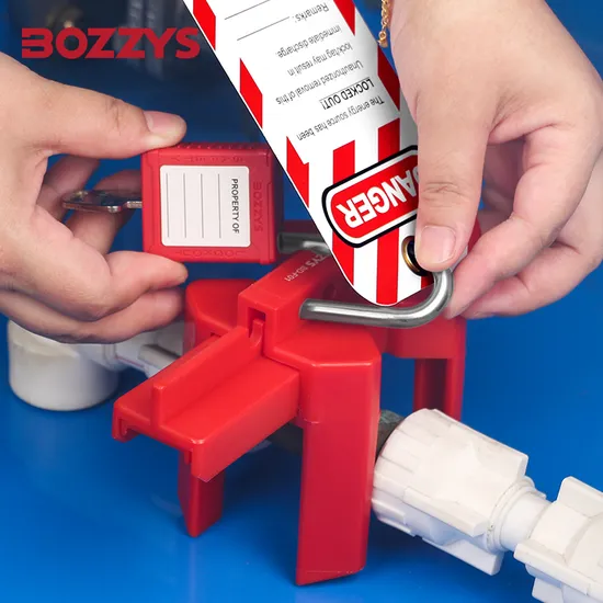 Válvula de esfera ajustável pequena PP Bozzys com trava de segurança