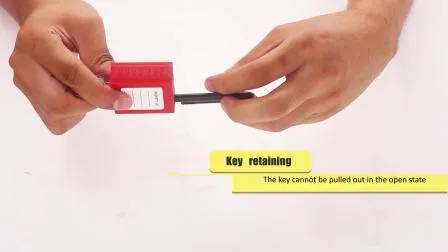 Cadeado de segurança com manilha de nylon industrial OEM de 38 mm, trava de bloqueio, cadeado industrial, cadeados de segurança Loto