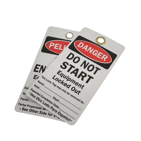 Etiqueta de plástico PVC à prova d'água com impressão dupla face e trava de segurança