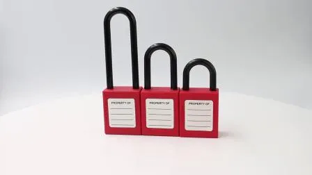 Cadeado de segurança de plástico com chave de isolamento e argola de 76 mm de comprimento